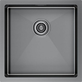 Кухонная мойка Paulmark Gerberg 44 UNI PM254444-GM (черный/вороненая сталь) - изображение в каталоге