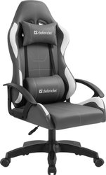 Игровое (геймерское) кресло Defender Chromos (серый/белый) – изображение в каталоге
