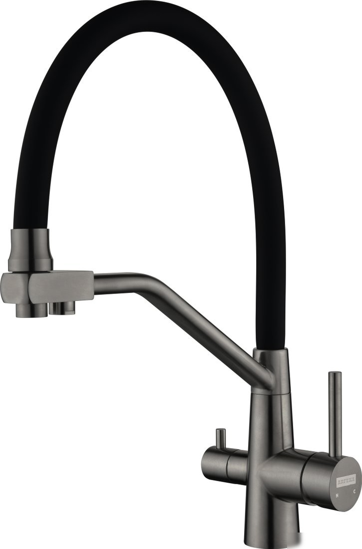 Кухонная мойка ARFEKA ECO AR 600*500 + cмеситель DIONE JAPETO PVD - фото товара