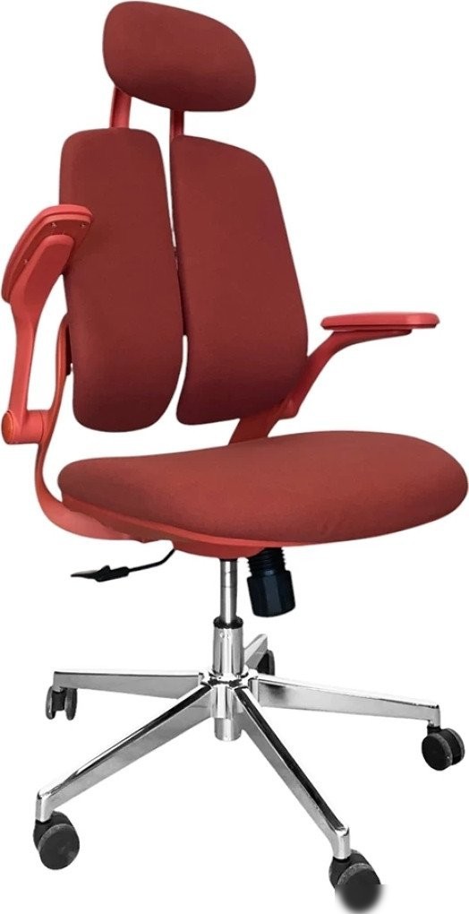 Офисное кресло SitUp Kwin Red Chrome (ткань Red/Red) – фото товара