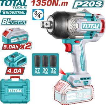 Гайковерт Total TIWLI20135 (с 2-мя АКБ, кейс) – изображение в каталоге