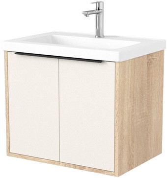 Дабер Тумба под умывальник 018 Тобага/Эридан/Артвин 60 Т18.6Т.0.18Ч (бежевый/дуб бардолино/черный) – изображение в каталоге