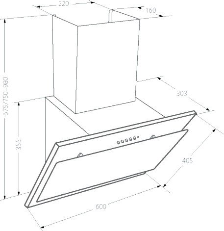 Кухонная вытяжка Akpo Juno 60 WK-4 (черный) - фото товара
