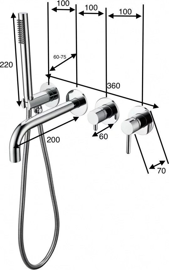 Смеситель Grocenberg GB5070 (черный матовый) - фото товара