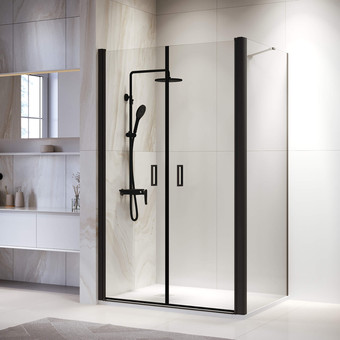 Душевой уголок RGW PA-144B (PA-104B+Z-050-2B+O-204B) 060814409-14 100x90 (черный/прозрачное стекло) - изображение в каталоге