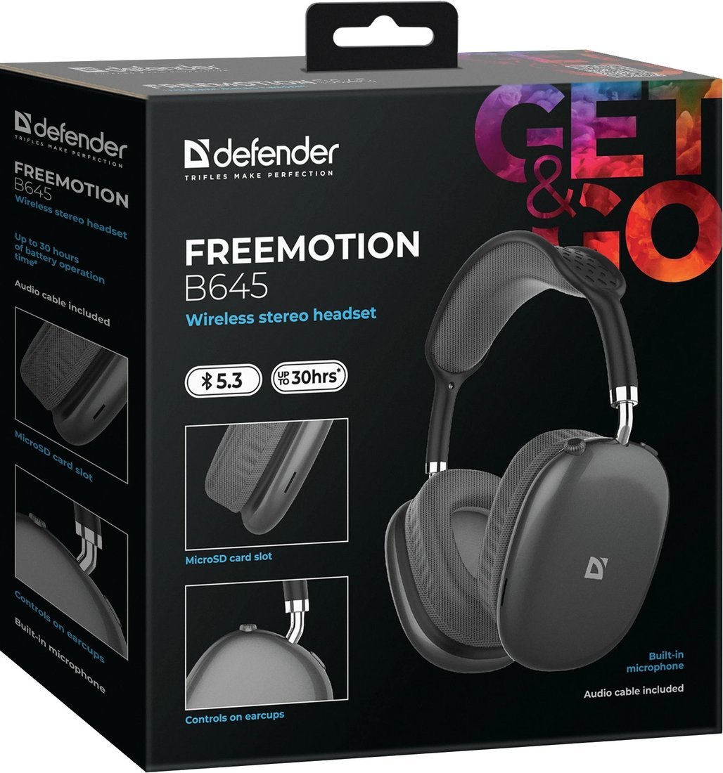 Наушники Defender FreeMotion B645 (черный) – фото товара