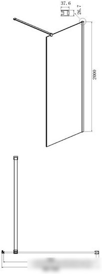 Душевая стенка Ambassador Elysium 100x200 100CX - фото товара