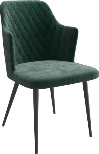 Стул с подлокотниками Мамадома Freddy (b10 Green Lux/черный) – изображение в каталоге