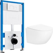 Унитаз подвесной Lauter Sulzdorf с микролифтом и кнопкой смыва 219702F (белый/белый) - изображение в каталоге