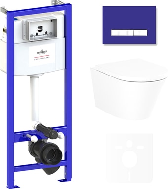 Унитаз Lavinia Boho Relfix Biore Rimless 6 в 1 75110173 (фиолетовый стекло) - изображение в каталоге