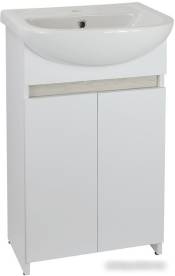 Doratiz Тумба под умывальник Doratiz Бора-бора 9912.014 (белая/светлый дуб) – изображение в каталоге