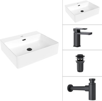 Умывальник Lauter 21478 + Cascade 21СК655BS + сифон 21635B + донный клапан 21190B (черный матовый) - изображение в каталоге