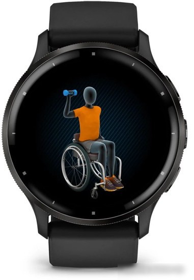 Умные часы Garmin Venu 3 (черный, с силиконовым ремешком) – фото товара