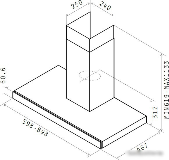Кухонная вытяжка Elica Joy WHIX/A/90 - фото товара
