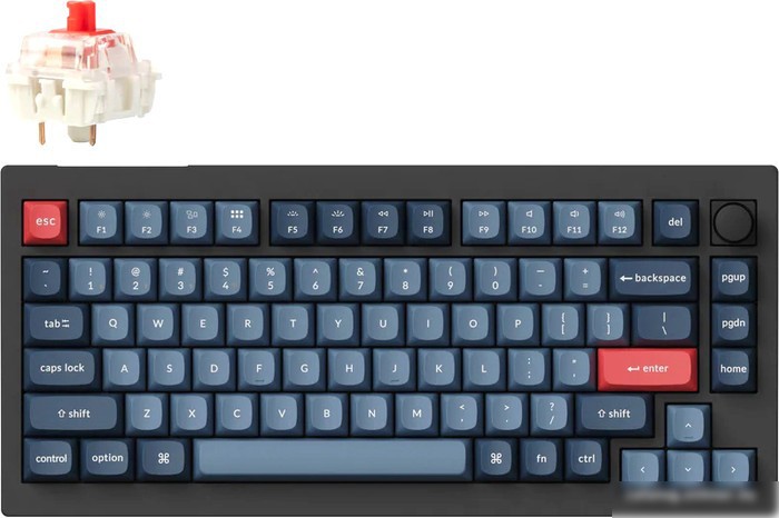 Клавиатура Keychron V1 Max RGB V1M-D1-RU (Gateron Jupiter Red)