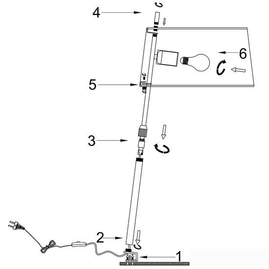 Лампа Maytoni Bergamo MOD613TL-01W – фото товара