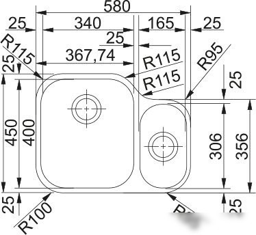 Кухонная мойка Franke Armonia AMX 110-16 122.0021.448 (стальной) - фото товара