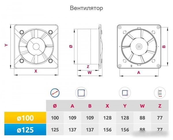 Осевой вентилятор Awenta System+ Silent 100W KWS100W-PTCB100M – фото товара