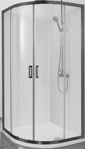 Душевой уголок Aquatek AQ ARI RO10020BL 100x100 (черный/прозрачное стекло) - изображение в каталоге