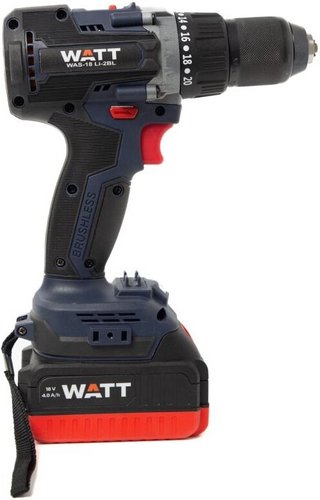 Дрель-шуруповерт WATT WAS-18 Li-2BL 1.018.090.01 (с 2-мя АКБ, кейс) – изображение в каталоге