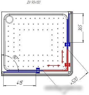 Душевой уголок Radomir 90x100 L 1-03-1-1-0-1210 (прозрачное стекло) - фото товара