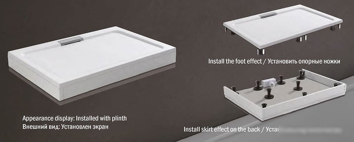 Душевой поддон WeltWasser TRS 10070 Stone-WT 100x70 - фото товара