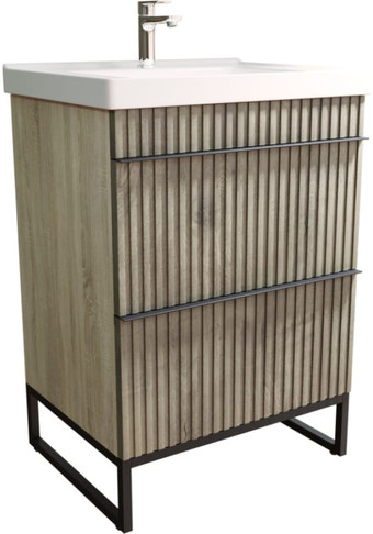 Mixline Тумба под умывальник Окленд 60 551717 (дуб мелфорд) – изображение в каталоге