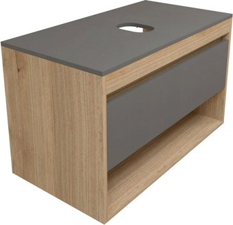 Teymi Тумба под умывальник Ritta 85 T60532 (дуб эврика/графит матовый) – изображение в каталоге