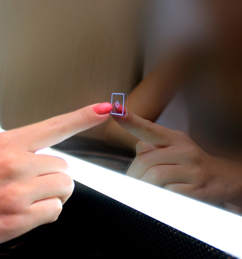 Пекам Зеркало Greta Fly 120x80 GretaFly-120x80scl (с подсветкой, сенсором на прикосновение и часами) – фото товара