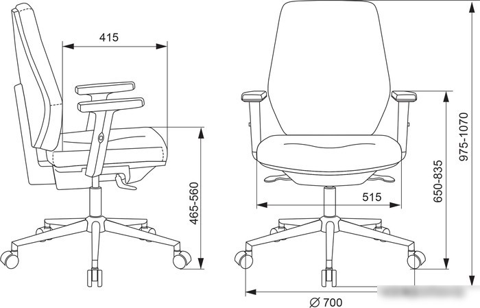 Кресло Бюрократ CH-545SL 38-417 (серый) – фото товара