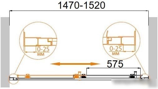 Душевая дверь Cezares Molveno-BF-1-120-C-Cr-IV - фото товара