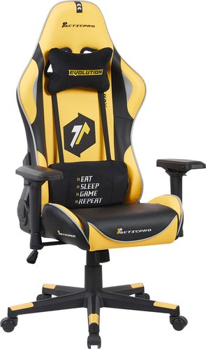 Игровое (геймерское) кресло Evolution Tactic PRO Special edition D4 (черный/желтый) – изображение в каталоге