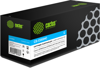 Картридж CACTUS CS-C055HC (аналог Canon 055H Cyan) – изображение в каталоге