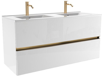 ЗОВ Тумба с умывальником Лира 120 L120MW0MWGVG-OL120 (белый глянец) – изображение в каталоге