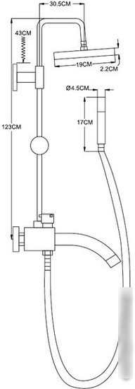 Душевая система Potato P3598 - фото товара