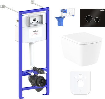 Унитаз Lavinia Boho Relfix Aveo Rimless 7 в 1 87050216 (черное стекло) - изображение в каталоге