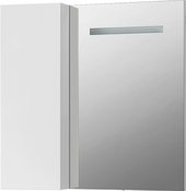 Belux Шкаф с зеркалом Токио В 80 Ш (1, белый глянцевый, левый) – изображение в каталоге