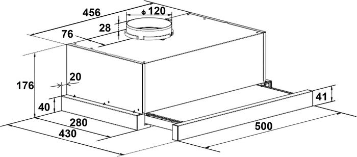Кухонная вытяжка LEX Hubble 500 (белый) - фото товара