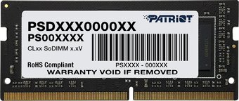 Оперативная память Patriot Signature Line 8GB DDR4 SODIMM PC4-25600 PSD48G320081S – изображение в каталоге