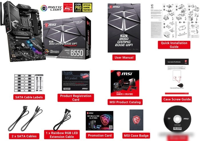 Материнская плата MSI MPG B550 Gaming Edge WiFi – фото товара