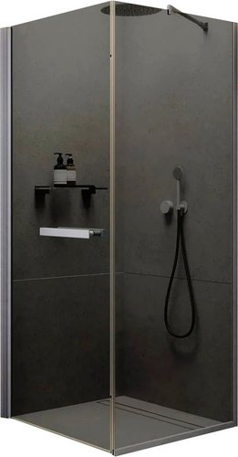 Душевой уголок MaybahGlass MGY-1348-5 (графит стекло/хром матовый) - изображение в каталоге