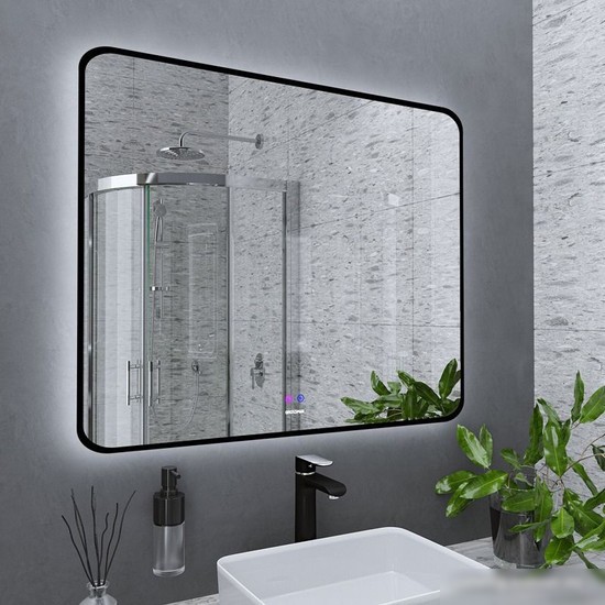 Grossman Зеркало Elegans-норма Black LED 1790802 (с сенсорным выключателем и подогревом) – фото товара