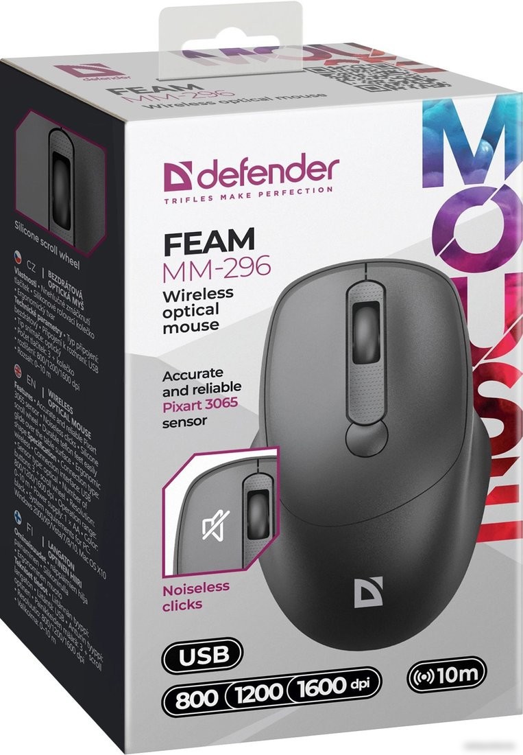 Мышь Defender Feam MM-296 (черный) – фото товара