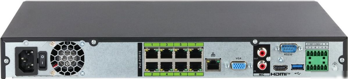 Сетевой видеорегистратор Dahua DHI-NVR5208-8P-EI2 – фото товара