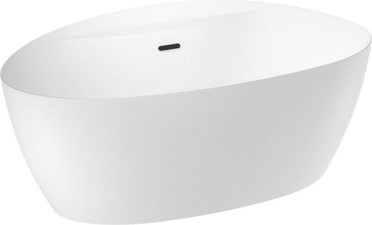 Ванна Wellsee L’aster 175x85 236301003 (отдельностоящая ванна белый глянец, экран, ножки, сифон-автомат матовый черный) - фото товара