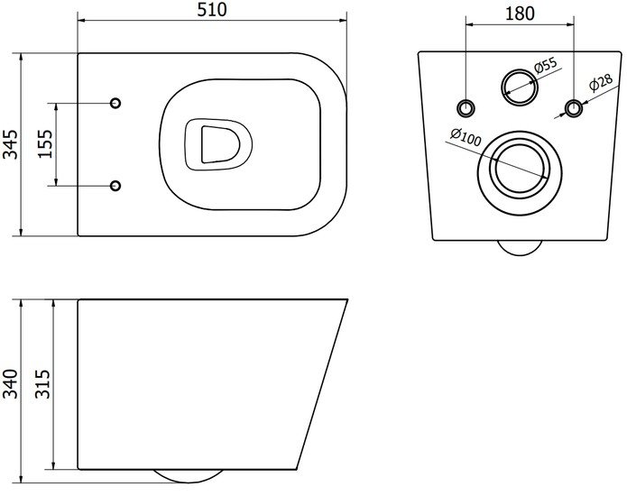 Унитаз Mexen Teo 30854061 (светло-серый матовый) - фото товара