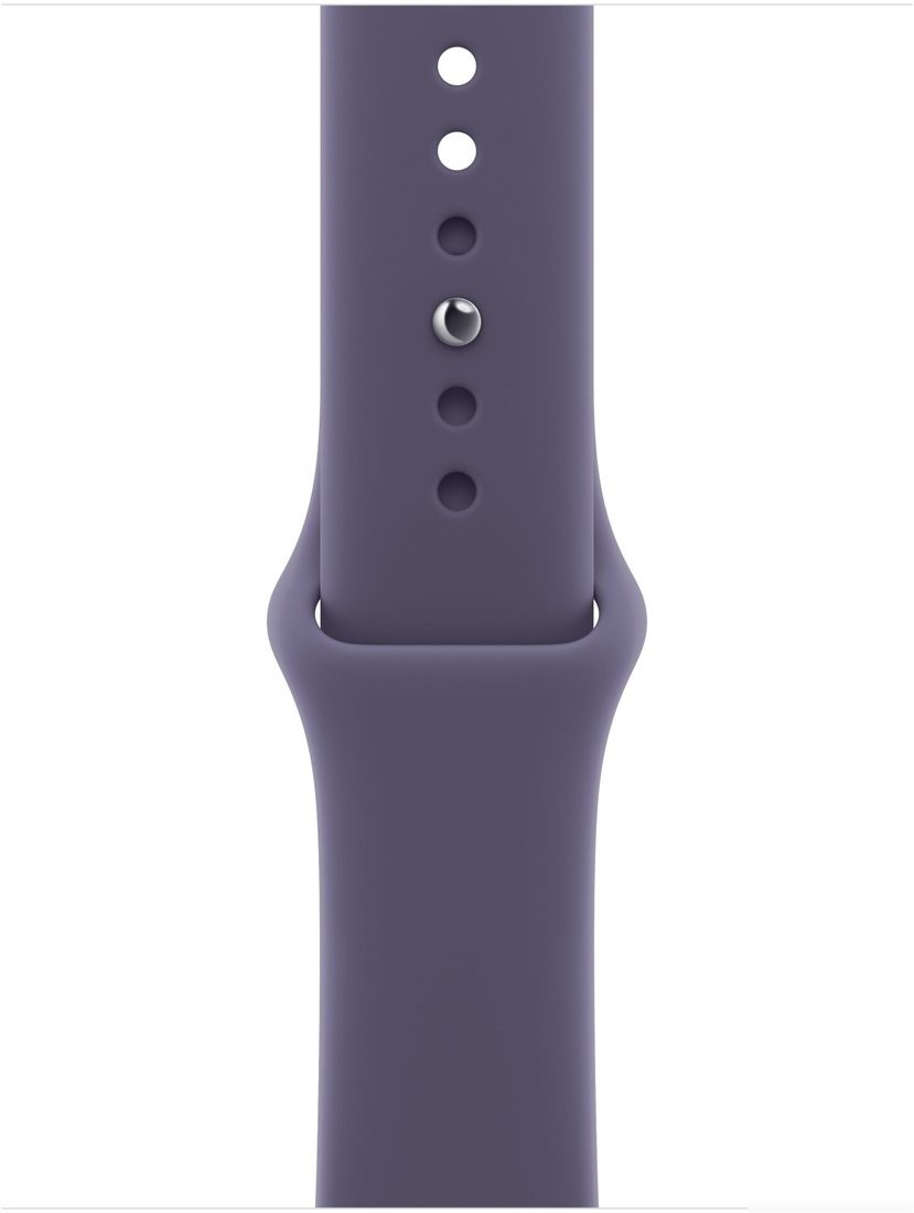 Умные часы Apple Watch Series 11 42 мм (алюминиевый корпус, серебристый/фиолетовый туман, спортивный силиконовый ремешок S/M) – фото товара