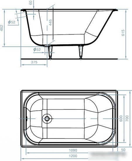 Ванна Универсал ВЧ-1200 «Каприз» 120x70 - фото товара
