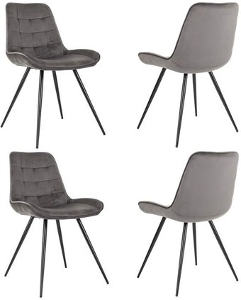 Стул Бюрократ CH-K2 4 шт (серый Holland 18/черный) – изображение в каталоге