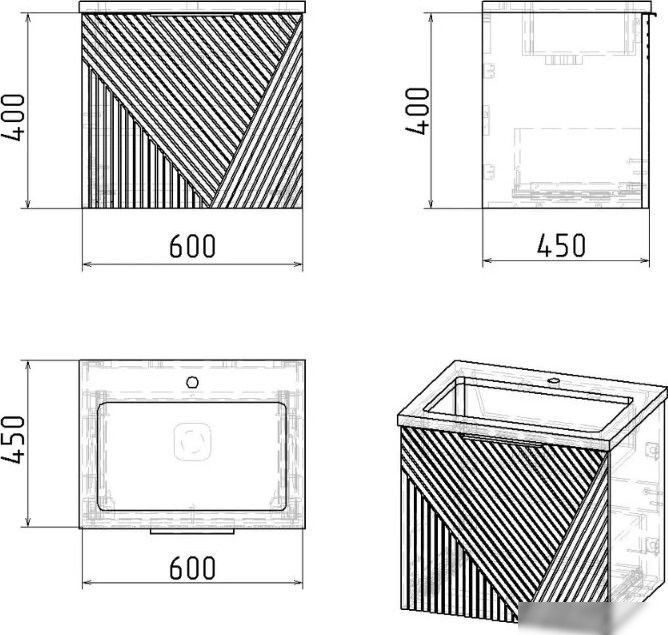 Grossman Тумба под умывальник Блисс-60 106044 – фото товара